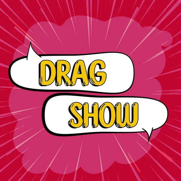 Text Som Visar Inspiration Drag Show Business Showcase Tävlingsevenemang Där — Stockfoto