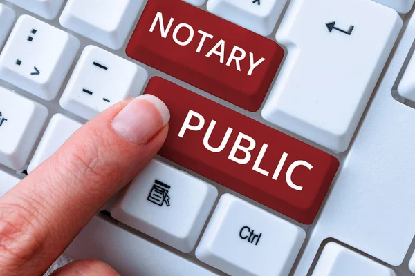 Notary Public Business Idea Legality Documentation Authorization Certification Contract — 스톡 사진