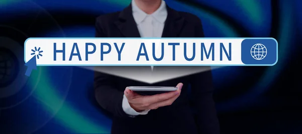 Happy Autumn Business Overview Annual Annual Special Milestone Commemoration — 스톡 사진