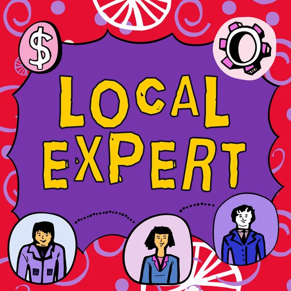 Local Expert Business Ansatz Bietet Expertise Und Unterstützung Bei Der — Stockfoto
