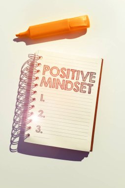 Işıltılı tarafa odaklanan olumlu zihniyet, internet kavramsal ve duygusal tavır göstergesi