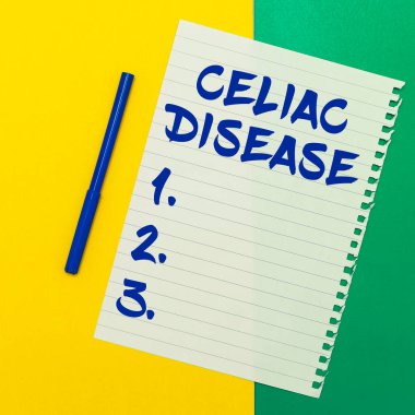 El yazısı Celiac hastalığı, iş fikri ince bağırsak glüten sindirim sorununa karşı aşırı duyarlıdır.