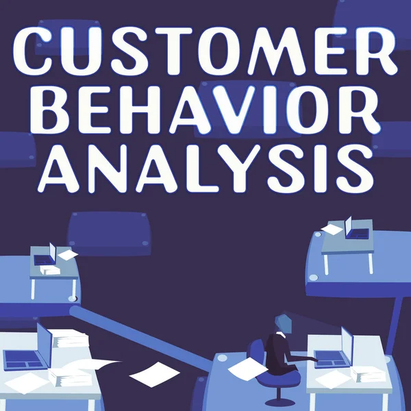 Conceptual Caption Customer Behavior Analysis Business Idea Nákup Chování Spotřebitelů — Stock fotografie