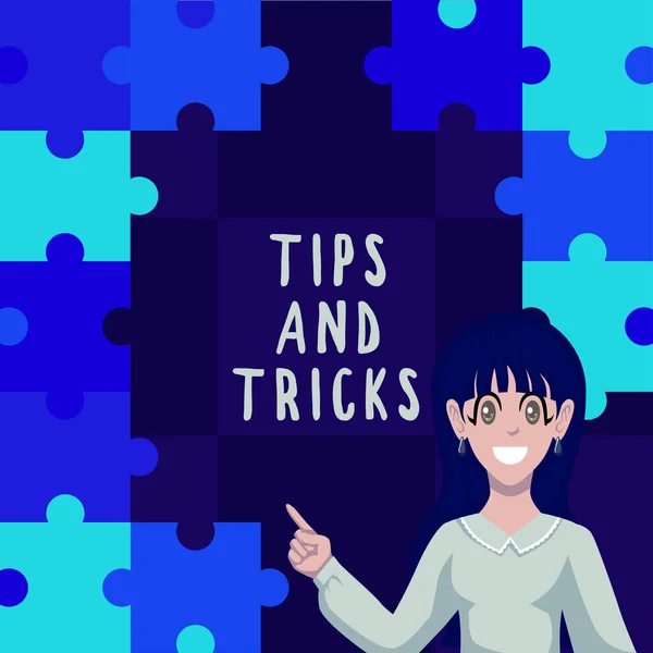 Konzeptionelle Anzeige Tipps Und Tricks Business Präsentiert Hilfreiche Ratschläge Die — Stockfoto