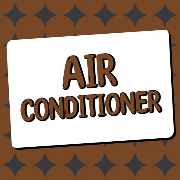 文字标题 洗涤空气及控制湿度及温度的商业概念装置 — 图库照片