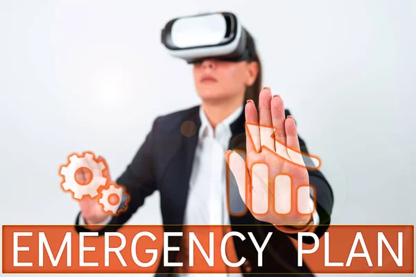 Texto Caligrafia Plano Emergência Conceito Internet Procedimentos Para Resposta Emergências — Fotografia de Stock