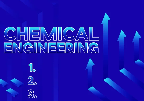 Handwriting text Chemical Engineering, Business idea developing things dealing with the industrial application of chemistry