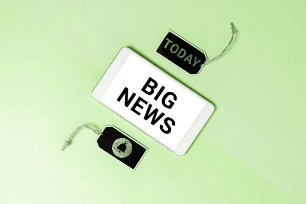 Conceptual Display Big News Concept Meaning Knowing Actions One Heard — Stock Photo, Image