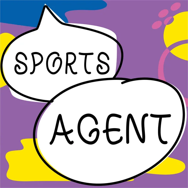 Tekst Met Inspiratie Sport Agent Business Approach Persoon Beheert Rekrutering — Stockfoto