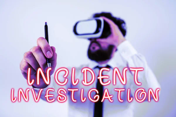 Концептуальный Дисплей Расследование Инцидента Концепция Означающая Ответственность Целостность Инцидента — стоковое фото
