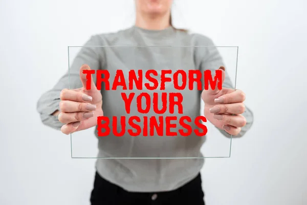 Tekst Met Inspiratie Transformeer Business Business Showcase Pas Energie Aan — Stockfoto