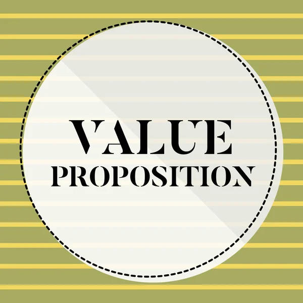 Text Sign Showing Value Proposition Word Service Make Company Product — Stock Photo, Image