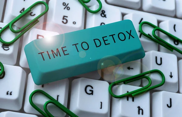 Display Concettuale Time Detox Business Concept Moment Diet Nutrition Health — Foto Stock