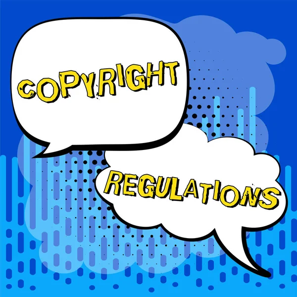 Handschrifttekst Copyright Regulations Concept Betekent Dat Het Recht Dat Oorspronkelijke — Stockfoto