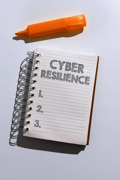 Escribir Mostrando Texto Cyber Resilience Medida Foto Conceptual Bien Que —  Fotos de Stock