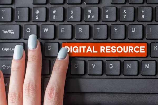 Pisanie Tekstu Digital Resource Business Approach Content Który Jest Rozpowszechniany — Zdjęcie stockowe