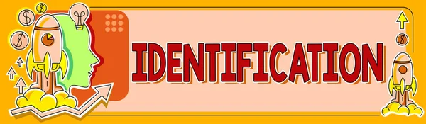 Konzeptionelle Bildunterschrift Identifikation Geschäftsübersicht Einer Handlung Oder Vorgehensweise Zur Identifizierung — Stockfoto