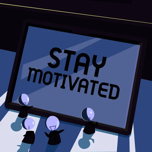 Text Rukopisu Stay Motivated Koncept Znamená Odměňte Pokaždé Když Dosáhnete — Stock fotografie