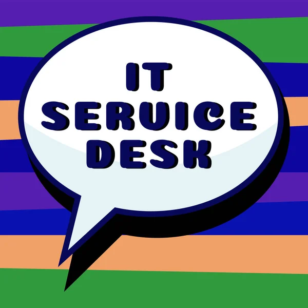 Ruční Psaní Znamení Service Desk Koncepce Znamená Technologickou Podporu Line — Stock fotografie
