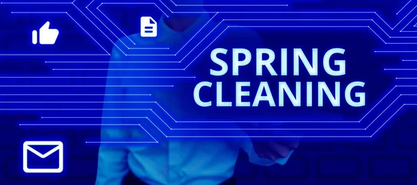 Conceptuele Bijschrift Spring Cleaning Business Showcase Praktijk Van Grondig Schoonmaken — Stockfoto