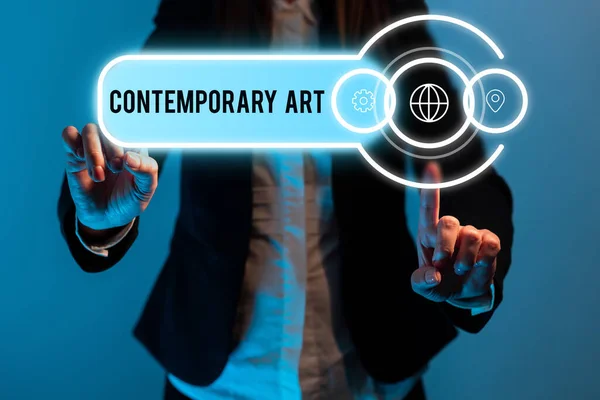 Conceptual Display Contemporary Art Business Showcase Wykonane Dzisiaj Przez Żyjących — Zdjęcie stockowe