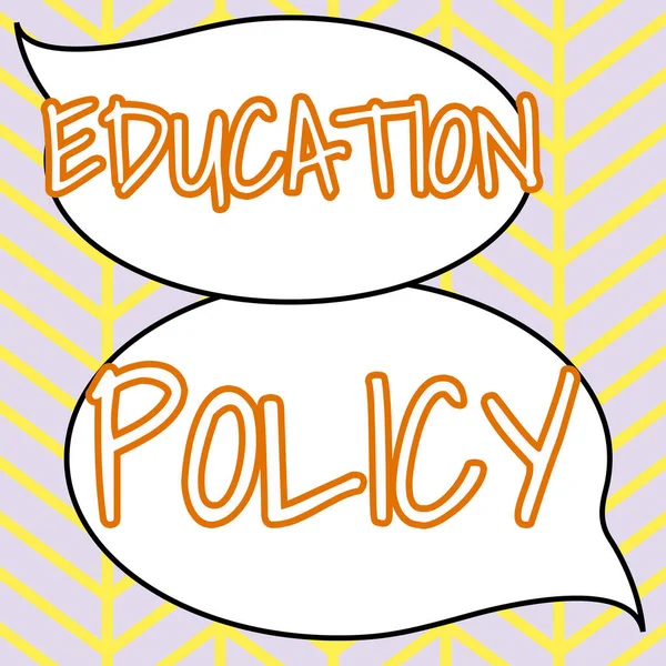 Text Sign Showing Education Policy Business Approach Field Study Deals — Stock Photo, Image
