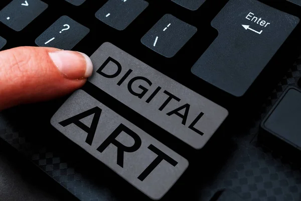 Handschrift Text Digitale Kunst Geschäftskonzept Einsatz Von Fertigkeit Und Kreativer — Stockfoto