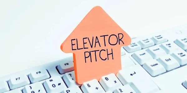 Concereption Caption Elevator Pitch Business Showcase Persuasive Sales Pitch Brief — 스톡 사진