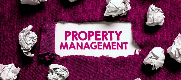 Konzeptionelle Bildunterschrift Property Management Wort Geschrieben Über Die Aufsicht Über — Stockfoto