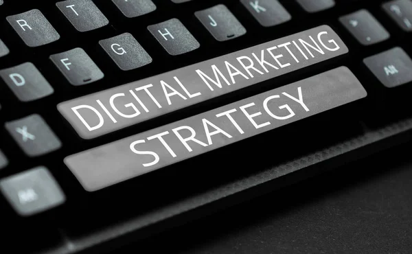 Texto Que Mostra Inspiração Estratégia Marketing Digital Conceito Que Significa — Fotografia de Stock