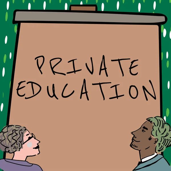 Schild Mit Der Aufschrift Private Bildung Geschäftsidee Zugehörigkeit Zur Verwendung — Stockfoto