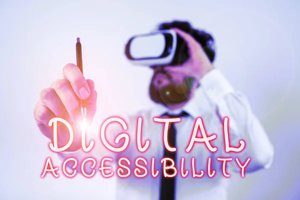 Text Showing Inspiration Digital Accessibility Business Overview Electronic Technology Generates — Stock Photo, Image