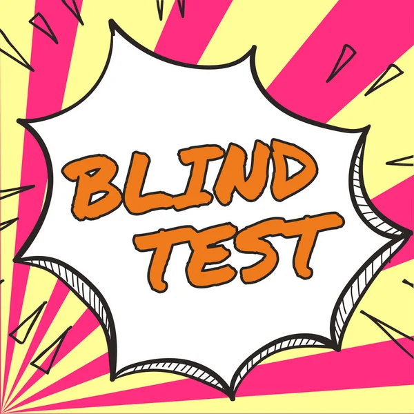 Znak Tekstowy Pokazujący Ślepy Test Business Showcase Zaangażowanie Społeczne Osobą — Zdjęcie stockowe