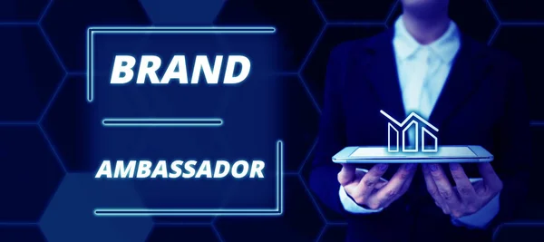 Exibição Conceitual Brand Ambassador Word Escrito Agente Credenciado Como Representante — Fotografia de Stock