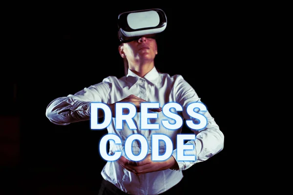 Conceptual Legendă Codul Vestimentar Internet Concept Mod Acceptat Îmbrăcăminte Pentru — Fotografie, imagine de stoc