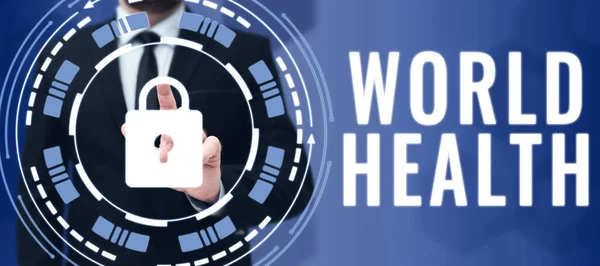 Texto Que Mostra Inspiração World Health Word Escrito Dia Mundial — Fotografia de Stock