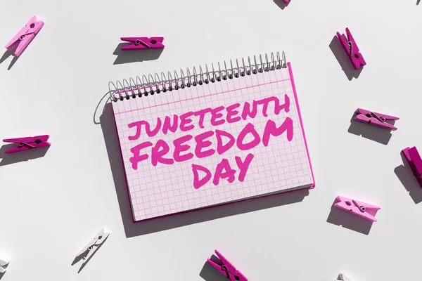 Ispirazione Mostrando Segno Juneteenth Freedom Day Internet Concept Festa Legale — Foto Stock