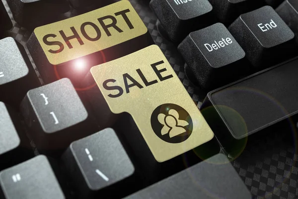 Writing Displaying Text Short Sale Conceptual Photo Home Offered Price — Stock Photo, Image