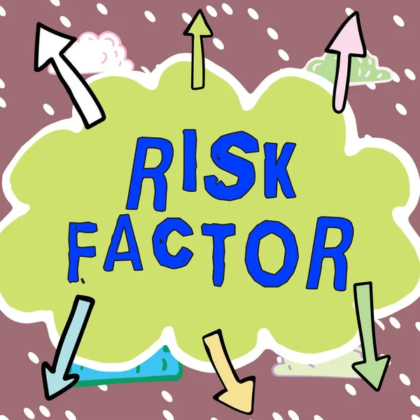 Conceptual Display Risk Factor Business Overview Something Rises Chance Person — Stock Photo, Image