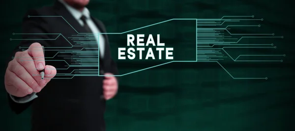 Real Estate Business Showcase 토지와 건물로 구성된 부동산 — 스톡 사진