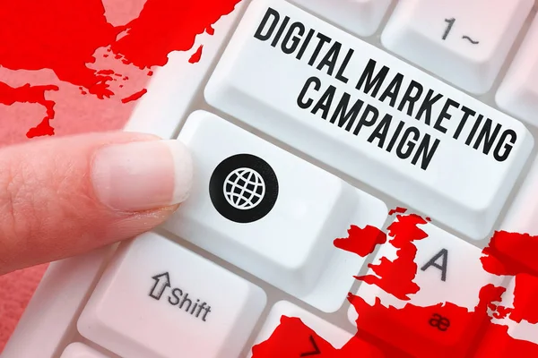 Stock image Writing displaying text Digital Marketing Campaign, Word Written on Social media promotion content management