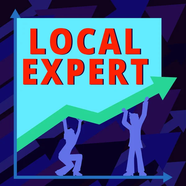 Konzeptionelle Anzeige Local Expert Word Written Bietet Expertise Und Unterstützung — Stockfoto