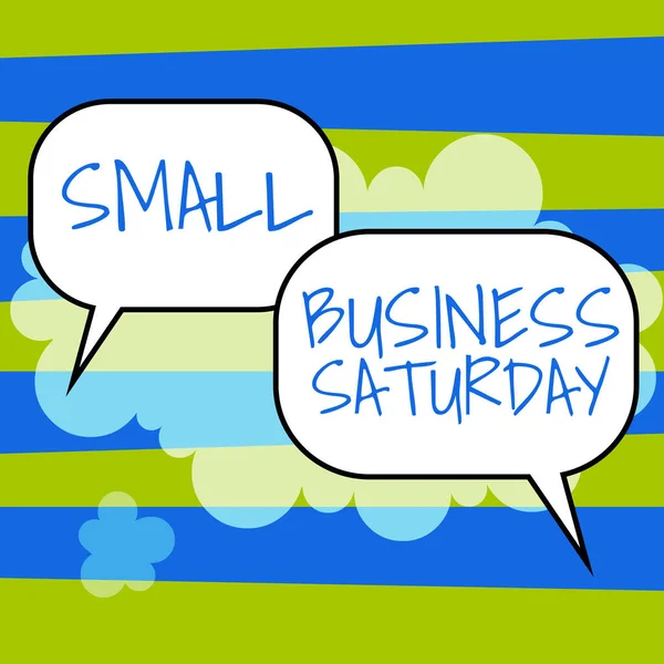 Kézírás Szöveg Small Business Szombat Koncepció Jelentése Amerikai Bevásárló Ünnep — Stock Fotó