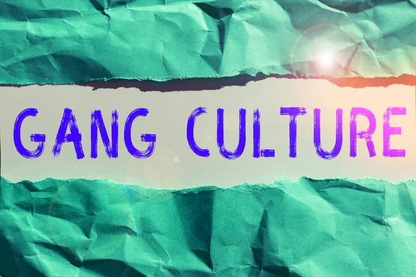 Inspirace Ukazující Znamení Gang Culture Koncept Znamená Konkrétní Organizaci Zločinců — Stock fotografie