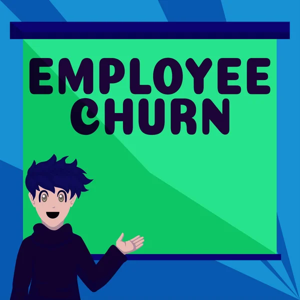 Schriftzeichen Mit Der Aufschrift Employee Churn Word Written Rate Change — Stockfoto