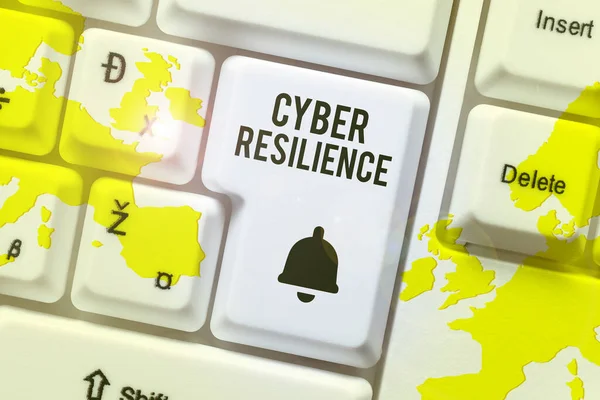 Siber Direniş Işareti Gösteren Bir Ilham Bir Şirketin Siber Saldırıyı — Stok fotoğraf