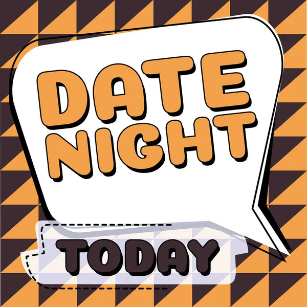 Koncepcionális Megjelenítés Date Night Üzleti Ötlet Idő Amikor Egy Pár — Stock Fotó