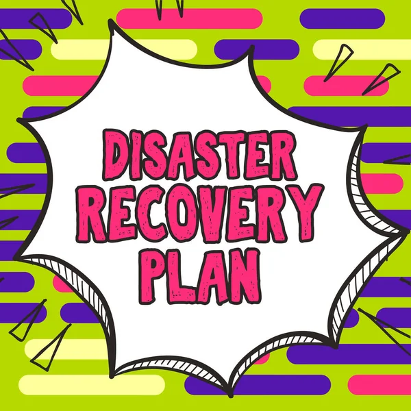 Visualizzazione Concettuale Disaster Recovery Plan Foto Concettuale Con Misure Backup — Foto Stock