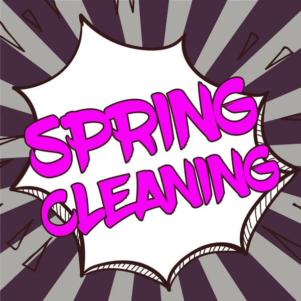 Inspiration Showing Sign Spring Cleaning Business Idea Practice Thoroughly Cleaning — Stock Photo, Image