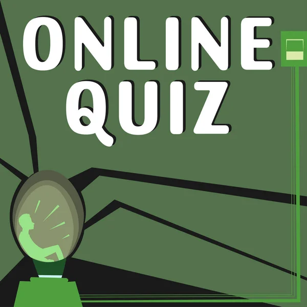 온라인 Online Quiz Word Game 인터넷에 게시되는 마인드 스포츠 Mind — 스톡 사진